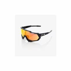 GAFAS 100% SPEEDTRAP SOFT TACT BLACK HIPER RED LENS