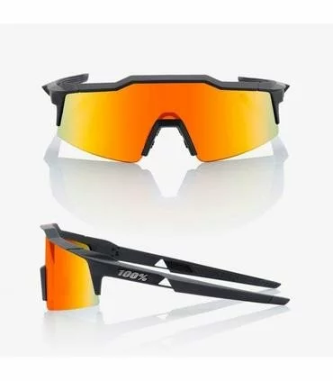 GAFAS 100% SPEEDCRAFT SL SOFT TACT BLACK - HIPER RED MULTILAYER MIRROR LENS - Imagen 2