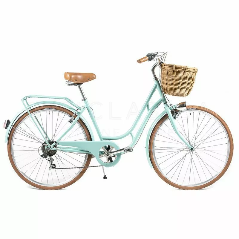BICICLETA VINTAGE CAPRI BERLIN AGUAMARINA-MARRÓN 28″ 7 VELOCIDADES