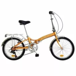 BICICLETA PLEGABLE ALUMINIO AMAT NAUTIC 20″ 6 VELOCIDADES DORADO
