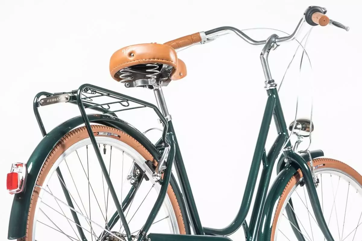 BICICLETA DE PASEO CAPRI BERLIN VERDE INGLÉS 28 PULGADAS 7 VELOCIDADES - Imagen 5