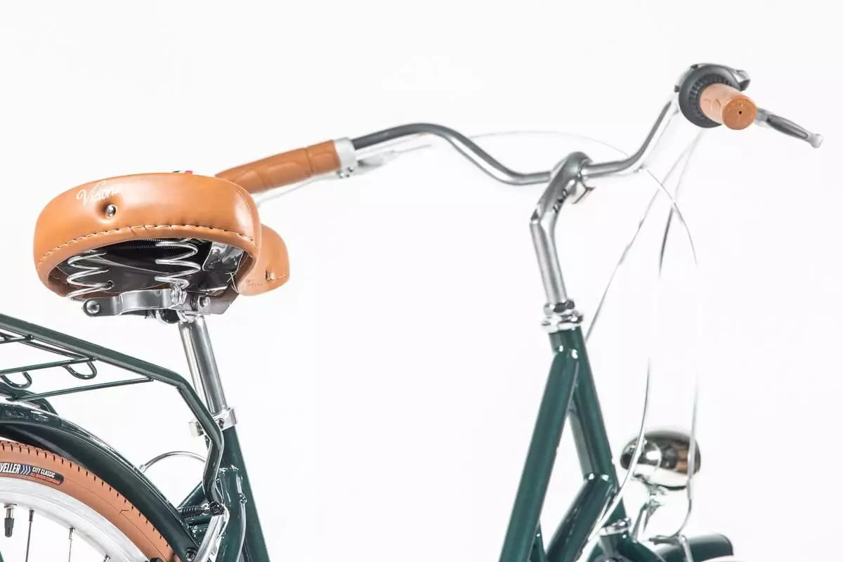 BICICLETA DE PASEO CAPRI BERLIN VERDE INGLÉS 28 PULGADAS 7 VELOCIDADES - Imagen 6