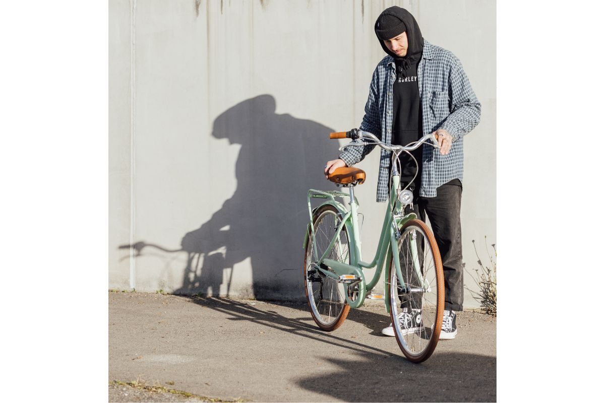 BICICLETA VINTAGE CAPRI BERLIN VERDE-MIEL 28″ 7 VELOCIDADES - Imagen 4