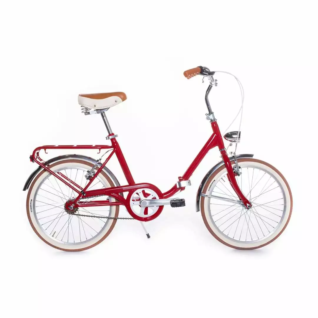 BICICLETA PLEGABLE BAMBINA ROJO BURDEOS