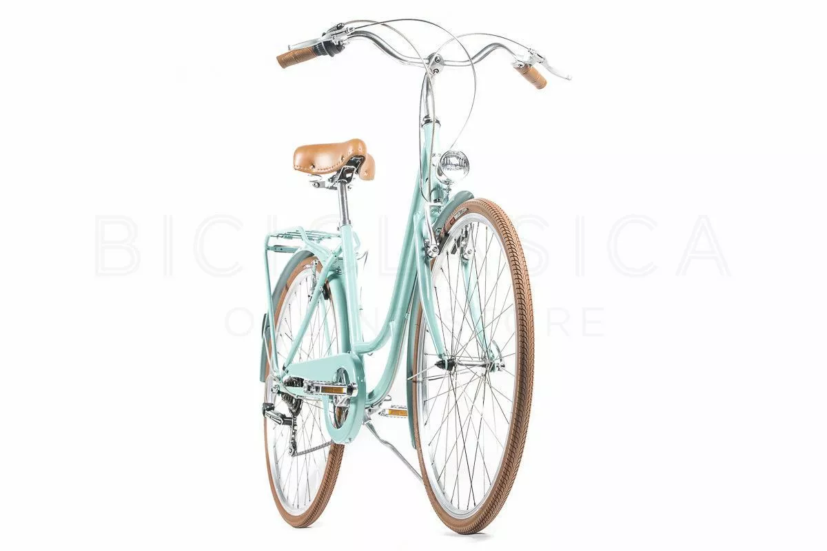 BICICLETA VINTAGE CAPRI BERLIN AGUAMARINA-MARRÓN 28″ 7 VELOCIDADES - Imagen 2