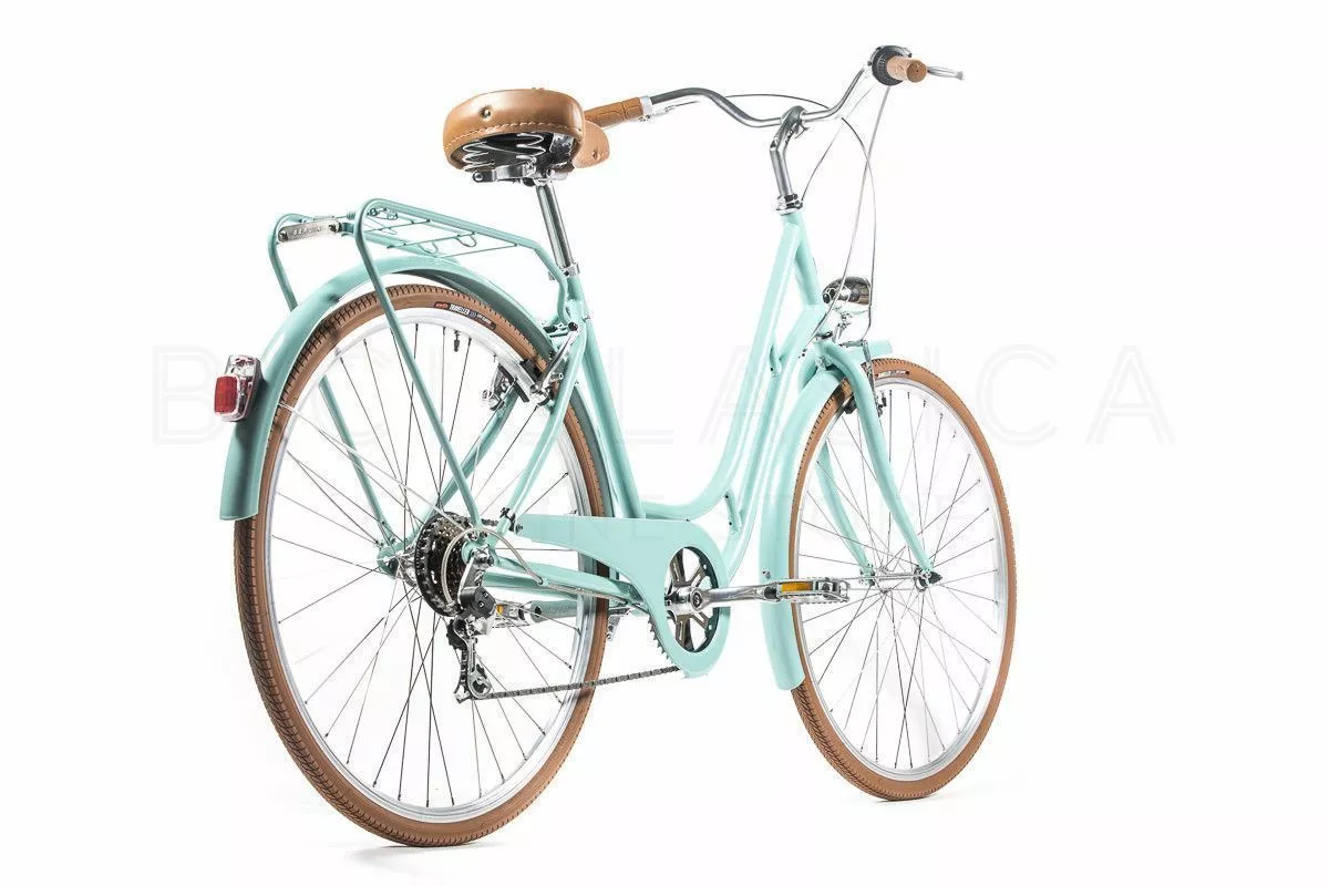 BICICLETA VINTAGE CAPRI BERLIN AGUAMARINA-MARRÓN 28″ 7 VELOCIDADES - Imagen 3