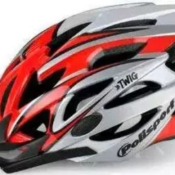 POLISPORT Casco Bici Twig Rojo/plata