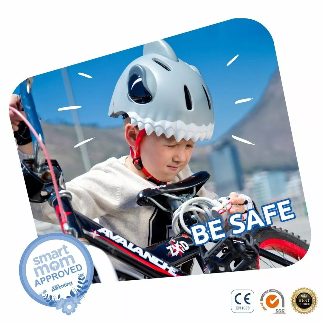 CASCO CRAZY SAFETY TIBURÓN GRIS - Imagen 3