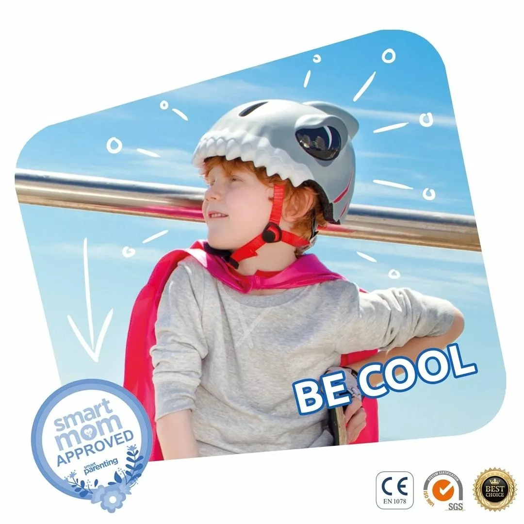 CASCO CRAZY SAFETY TIBURÓN GRIS - Imagen 2