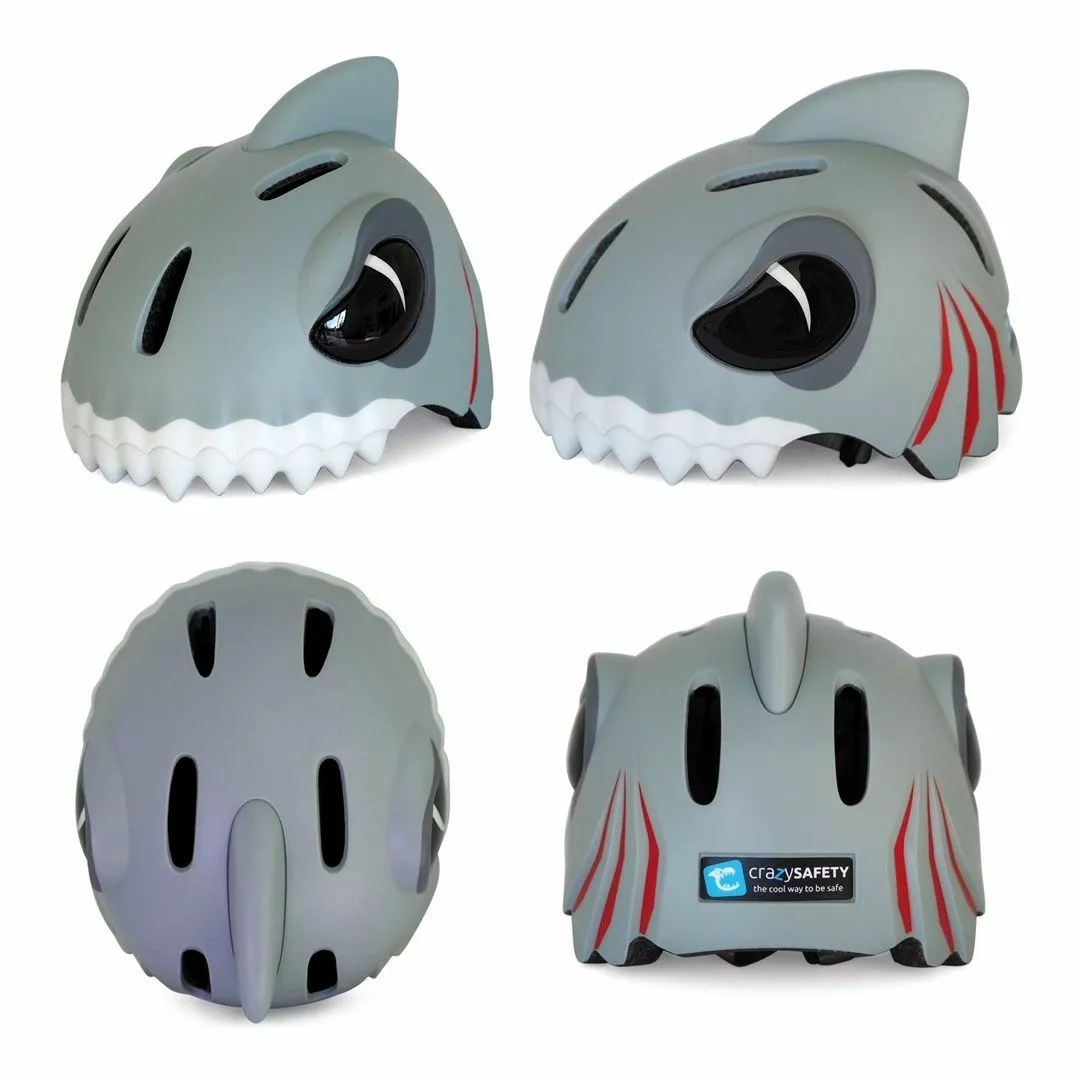 CASCO CRAZY SAFETY TIBURÓN GRIS - Imagen 4