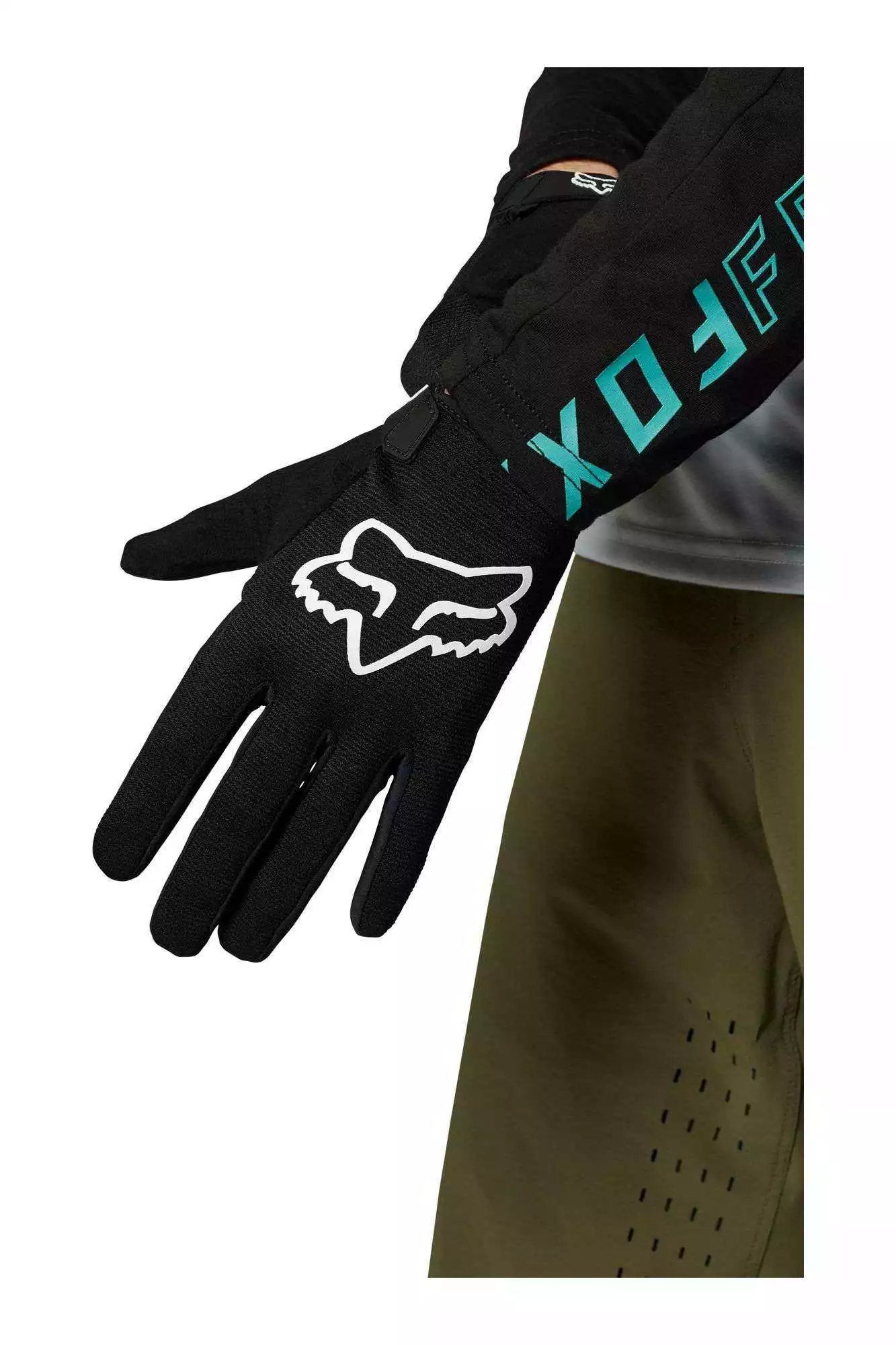 GUANTES BICI LARGO FOX RANGER NEGRO - Imagen 2
