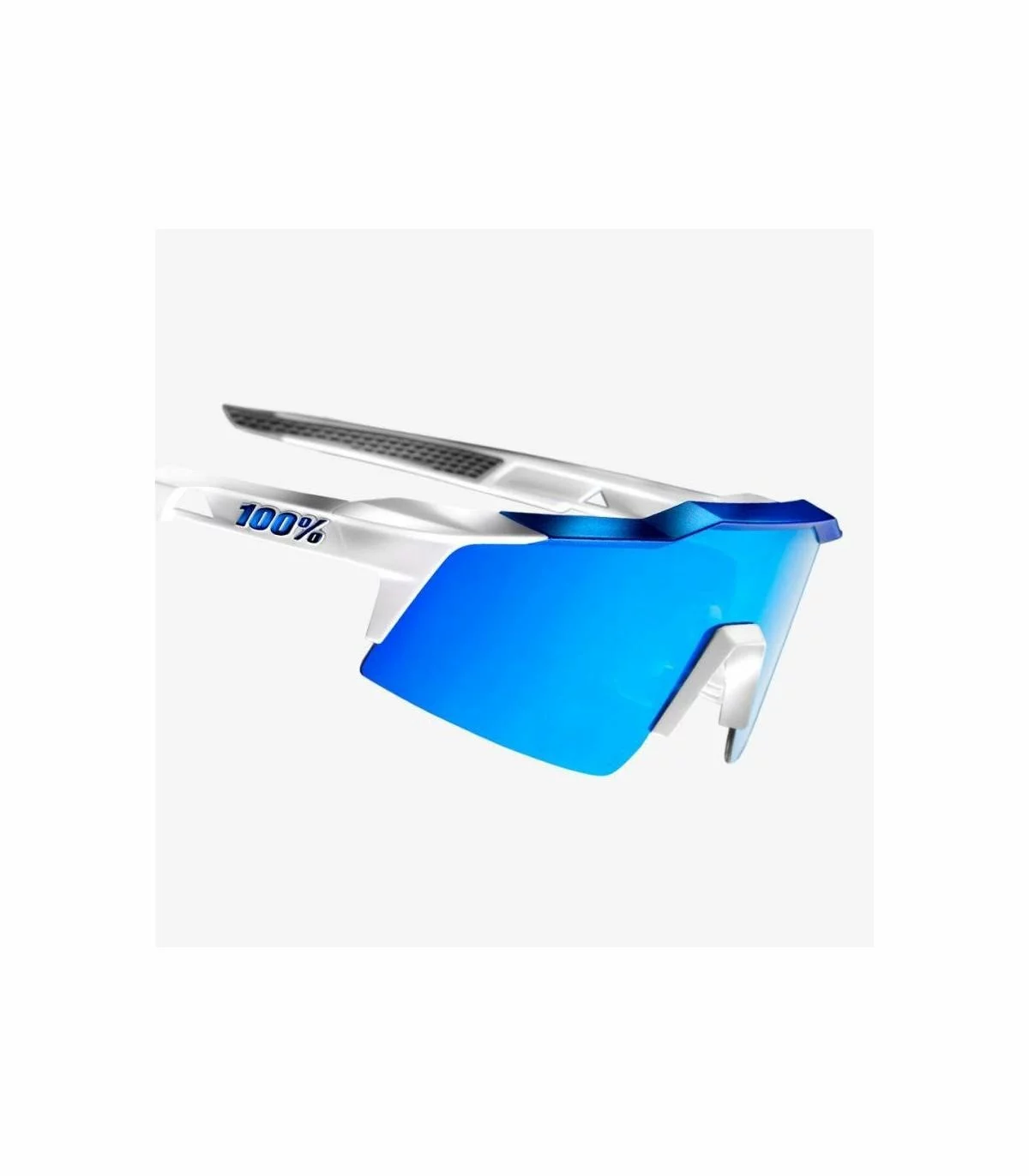GAFAS 100% SPEEDCRAFT SL MATTE WHITE METALLIC BLUE HIPER BLUE LENS - Imagen 3