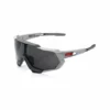 GAFAS 100% SPEEDTRAP SOFT TACT STONE GREY- SMOKE LENS