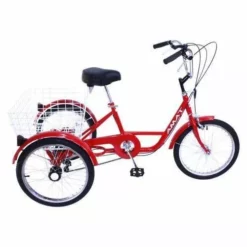 TRICICLO PARA ADULTOS AMAT 20″ 5 VELOCIDADES ROJO